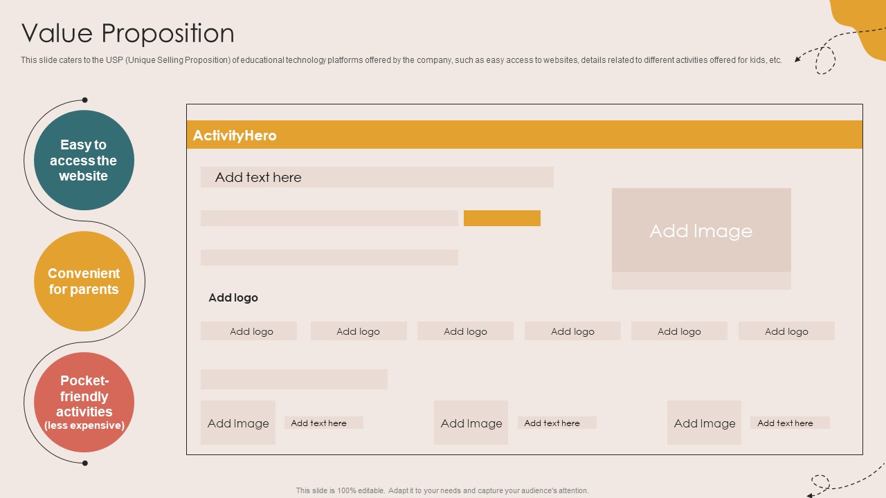 Value Proposition Children Events Listing Investor Funding Elevator Pitch Deck