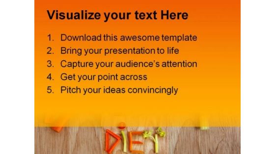 Vegetables Diet Health PowerPoint Backgrounds And Templates 0111