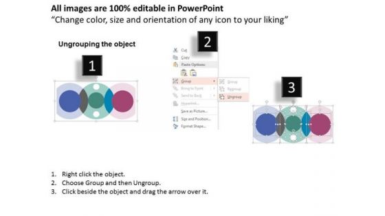 Venn Circles For Organizational Learning Presentation Template