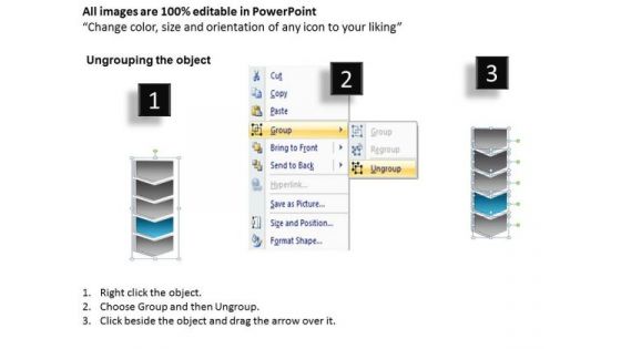 Vertical Process Sequence Diagram 5 Stages How To Develop Business Plan PowerPoint Templates