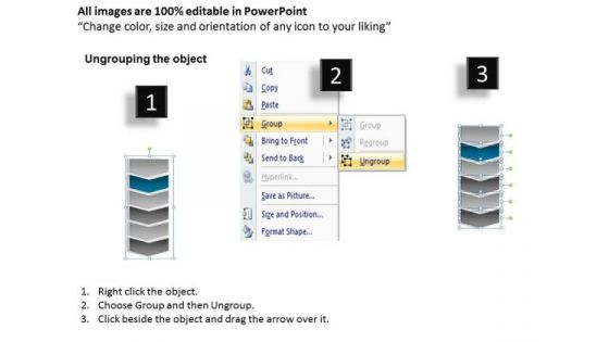 Vertical Six Steps Of Process Linear Flow PowerPoint Slides