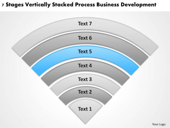 Vertically Stacked Process Business Deveopment Plan Builder PowerPoint Slides