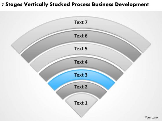 Vertically Stacked Process Business Deveopment Plan How To Write PowerPoint Slides