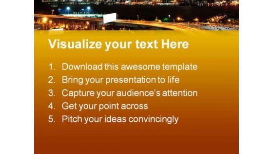 Vibrant Night Time Travel PowerPoint Themes And PowerPoint Slides 0711