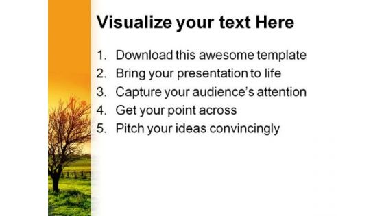 Vineyard Nature PowerPoint Background And Template 1210