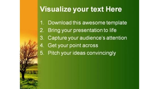 Vineyard Nature PowerPoint Background And Template 1210