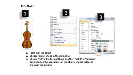 Violin PowerPoint Template Ppt Slide With Violin
