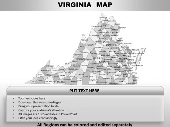 Virginia PowerPoint Maps