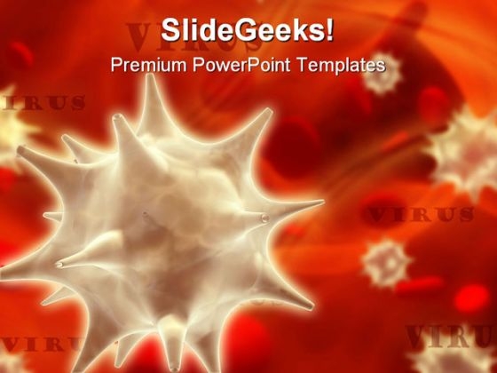 Virus Medical PowerPoint Template 0610