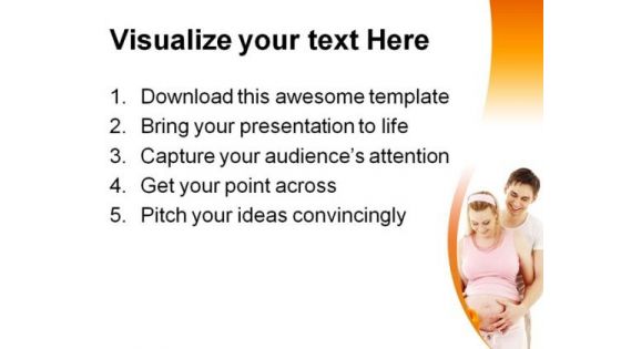 Waiting For Baby Family PowerPoint Template 0810