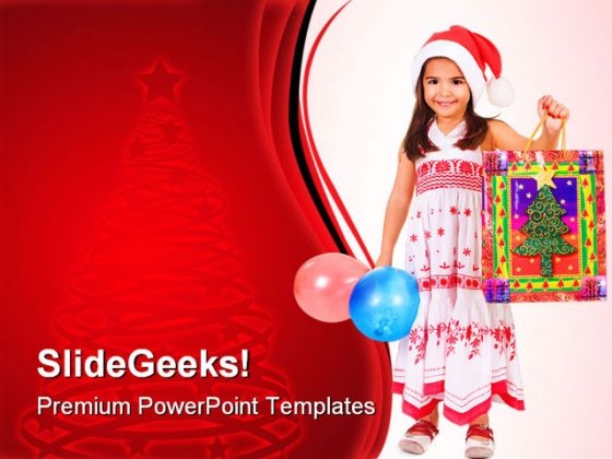 Waiting For Christmas Festival PowerPoint Templates And PowerPoint Backgrounds 0311