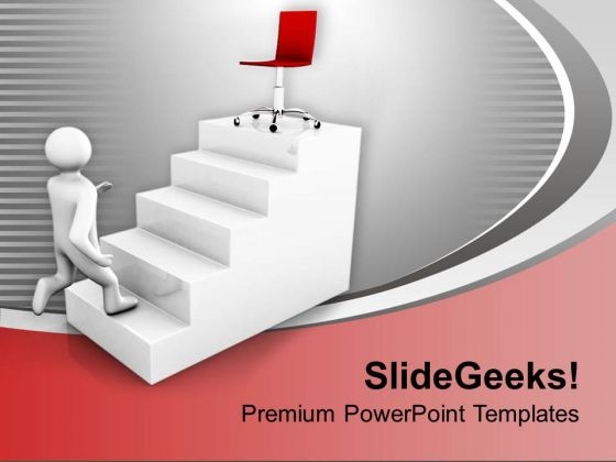 Walking On Career Ladder Business PowerPoint Templates Ppt Backgrounds For Slides 0413