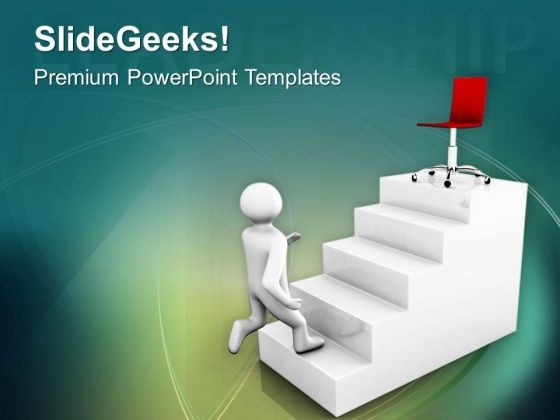 Walking On Career Ladder For Success PowerPoint Templates Ppt Backgrounds For Slides 0413