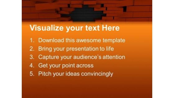 Wall Behind Broken Wall PowerPoint Templates And PowerPoint Themes 1012