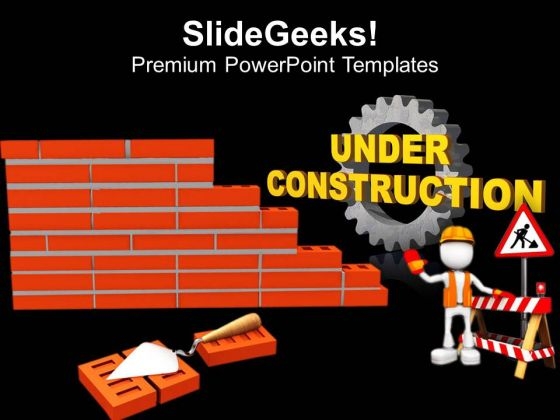 Watch The Sign Of Under Construction PowerPoint Templates Ppt Backgrounds For Slides 0613