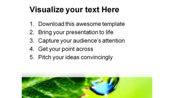Water Drop Nature PowerPoint Background And Template 1210