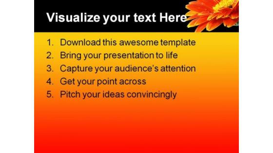 Water Drop On Flower Nature PowerPoint Themes And PowerPoint Slides 0311