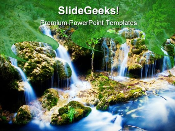 Water Fall Nature PowerPoint Templates And PowerPoint Backgrounds 0311