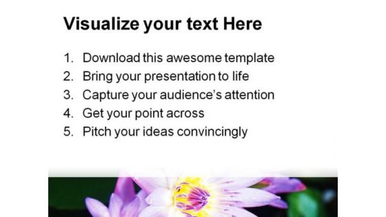 Water Lilies Beauty PowerPoint Templates And PowerPoint Backgrounds 0211