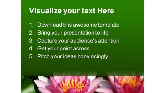 Water Lily Beauty PowerPoint Template 1110