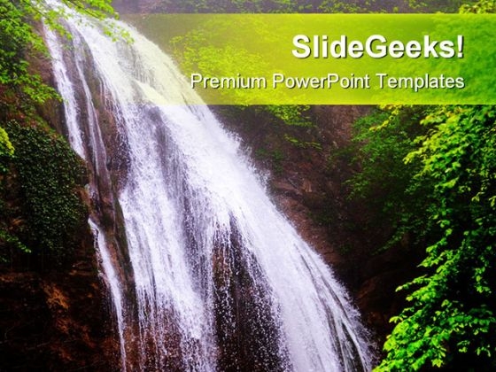 Waterfall Nature PowerPoint Templates And PowerPoint Backgrounds 0611