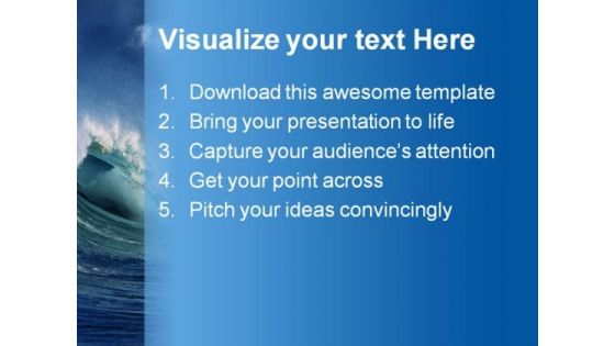 Wave Beauty PowerPoint Template 0910