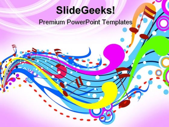 Wave Beauty PowerPoint Template 1110