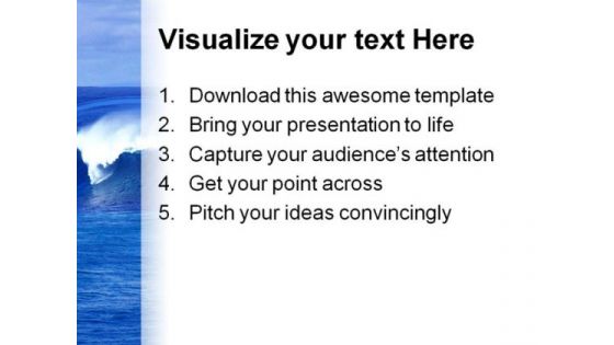 Wave Nature PowerPoint Template 1110