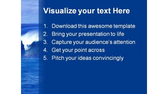 Wave Nature PowerPoint Template 1110