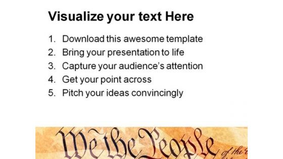 We The People Americana PowerPoint Template 0810