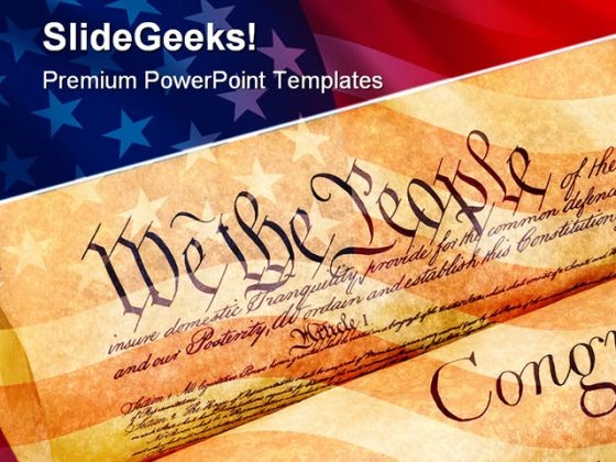 We The People Americana PowerPoint Template 0810