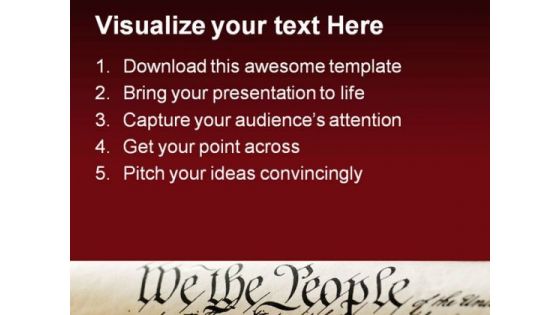 We The People Americana PowerPoint Template 1110