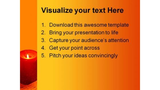 We The People Candle Americana PowerPoint Template 1110