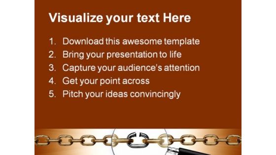 Weak Link Metaphor PowerPoint Background And Template 1210