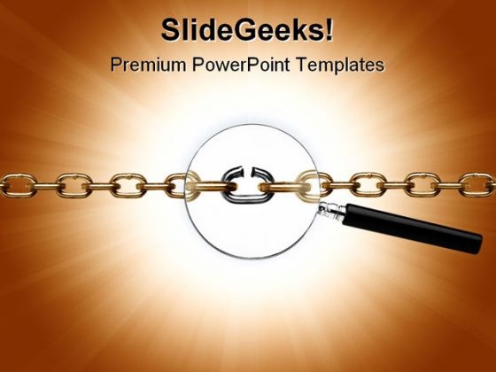 Weak Link Metaphor PowerPoint Background And Template 1210
