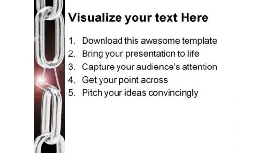 Weakest Link Security PowerPoint Background And Template 1210