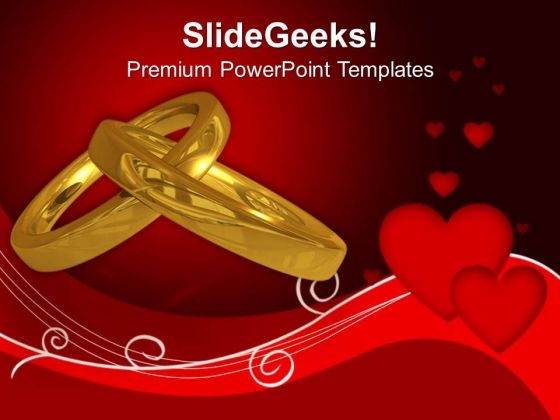 Wedding Rings Love PowerPoint Templates Ppt Backgrounds For Slides 0413