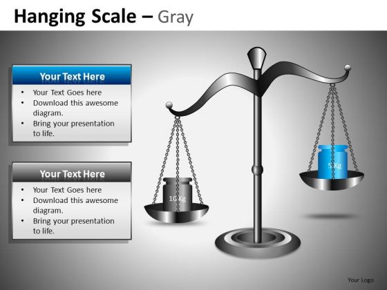 Weighing Scales Weighing 2 Options PowerPoint Slides And Editable Ppt