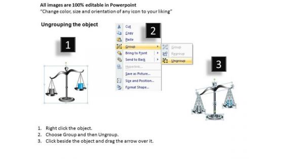 Weighing Scales Weighing 2 Options PowerPoint Slides And Editable Ppt