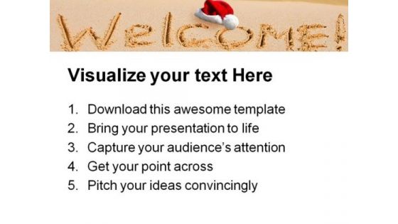 Welcome Christmas Holidays PowerPoint Backgrounds And Templates 0111