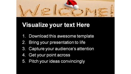 Welcome Christmas Holidays PowerPoint Backgrounds And Templates 0111