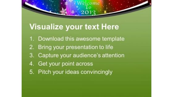 Welcome The New Year Celebration PowerPoint Templates Ppt Backgrounds For Slides 0613