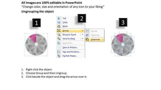 Wheel Rotation Chart Eight Steps Real Estate Business Plan Sample PowerPoint Slides