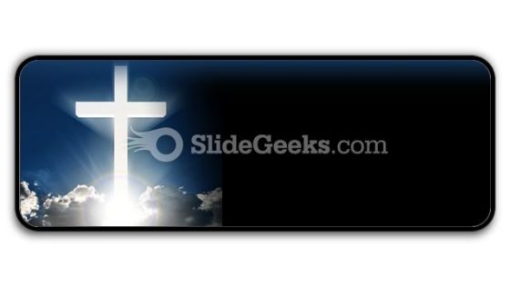 White Cross In Sky PowerPoint Icon R