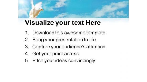 White Dove Nature PowerPoint Themes And PowerPoint Slides 0411