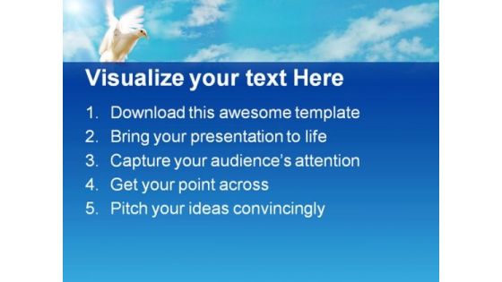 White Dove Nature PowerPoint Themes And PowerPoint Slides 0411