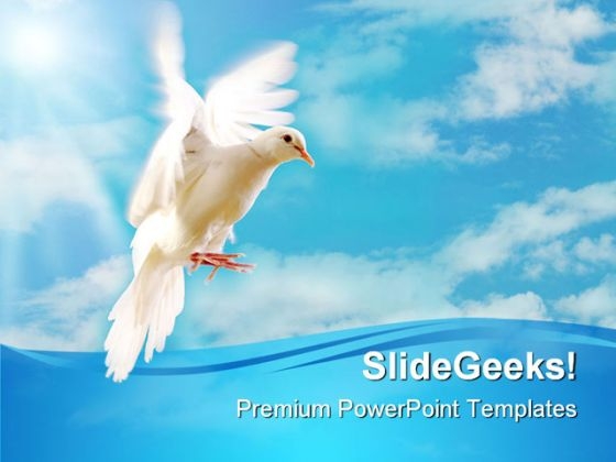 White Dove Nature PowerPoint Themes And PowerPoint Slides 0411