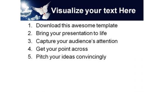White Dove Religion PowerPoint Themes And PowerPoint Slides 0611