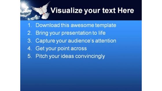 White Dove Religion PowerPoint Themes And PowerPoint Slides 0611