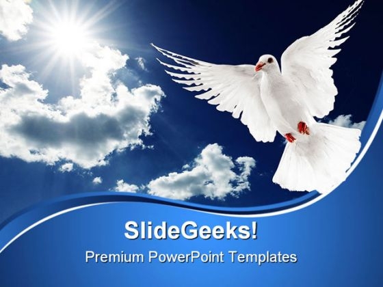White Dove Religion PowerPoint Themes And PowerPoint Slides 0611